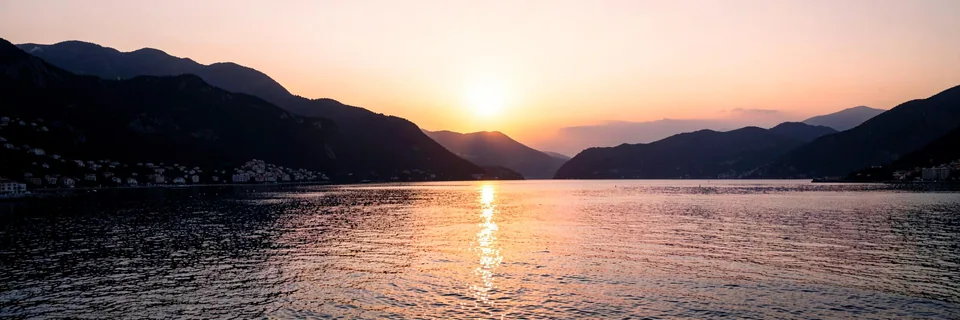 Sunset across the Bay of Kotor